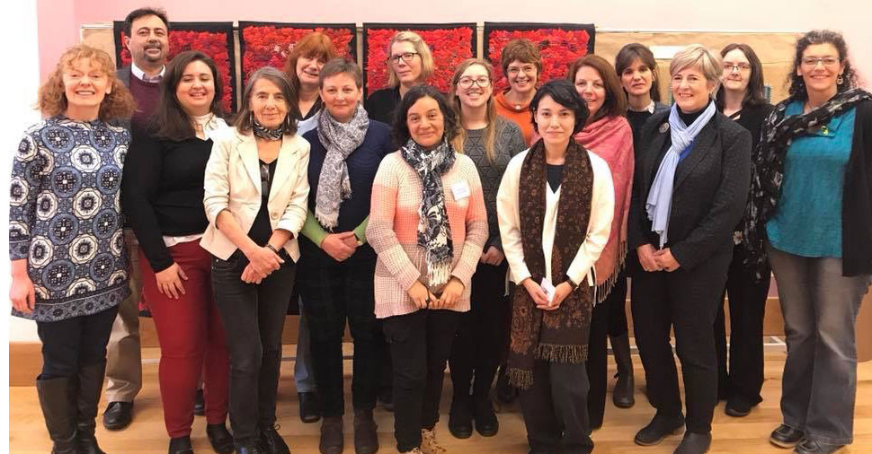 Colloquium delegates at a pre-launch tour of the exhibition. (Photo: Professor Gillian Robinson
Ulster University)