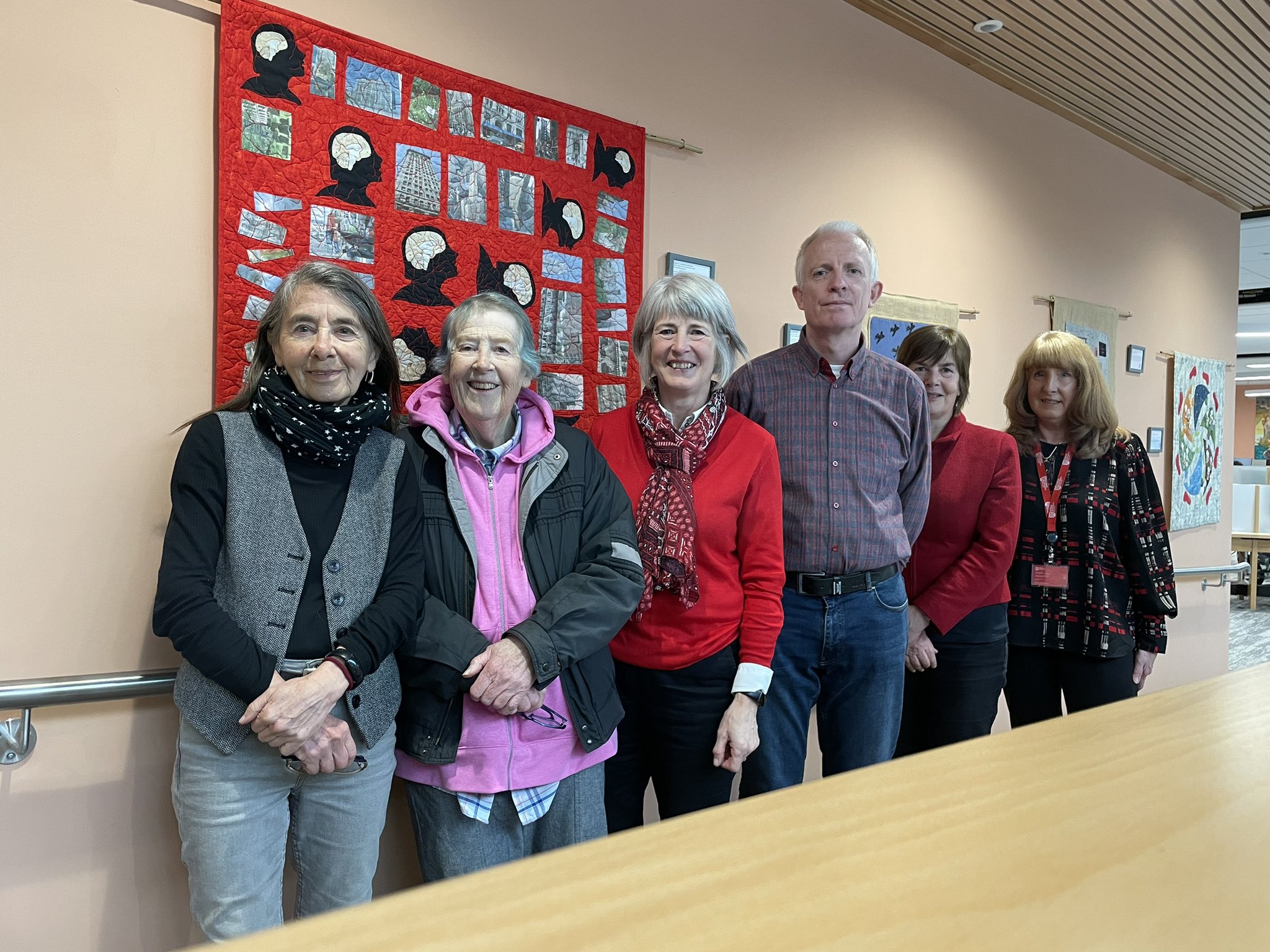 Launch of ARK by Roberta Bacic, Irene MacWilliam, Gillian Robinson, Brendan Lynn, Paula Devine and Christine Carrothers (Photo: Susan MacWilliam)