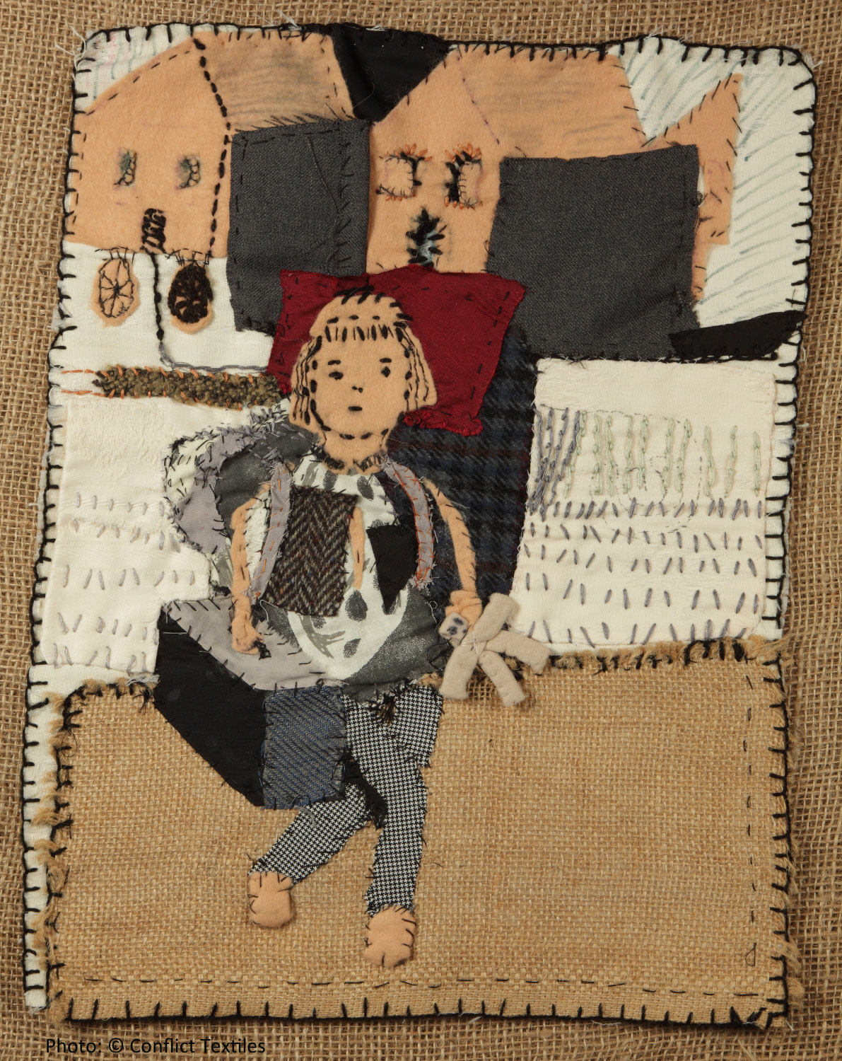 'Auf der Flucht 1945 / Fleeing in 1945', by Mara Loytved-Hardegg. (Photo: Martin Melaugh)
