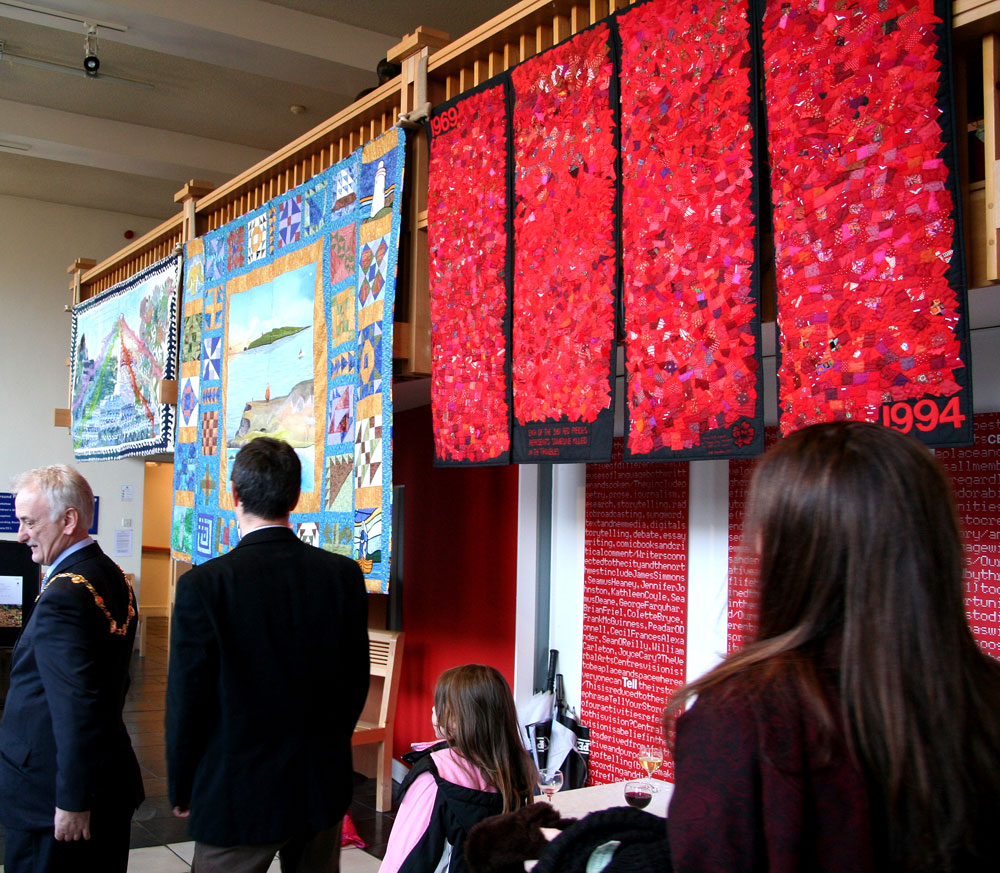 A selection of textiles on display at the exhibition: 