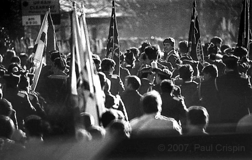 © Copyright Paul Crispin - photograph of British soldiers in Belfast during 1986