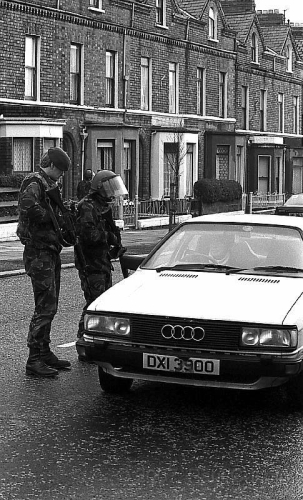 © Copyright Paul Crispin - photograph of British soldiers in Belfast during 1986