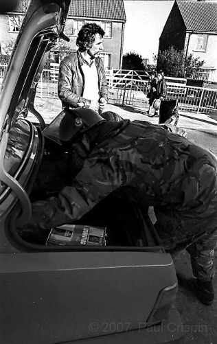 © Copyright Paul Crispin - photograph of British soldiers in Belfast during 1986