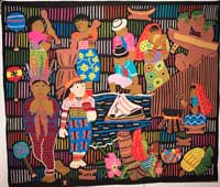 photograph of international quilt / wall hanging