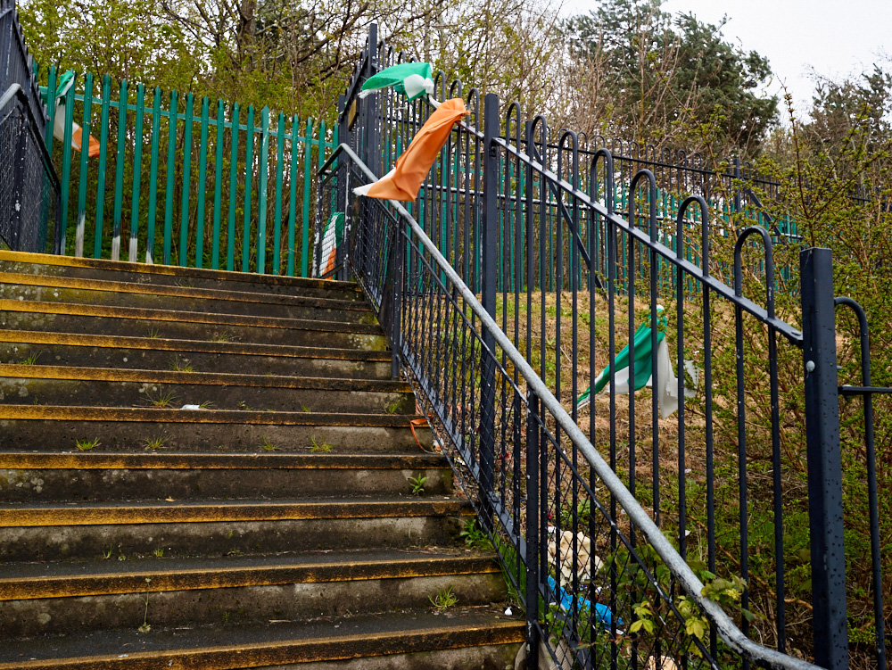 Torn Irish Flag, Ardoyne, Belfast