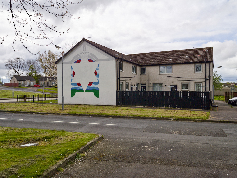 Loyalist Mural in the making, Inishargie Gardens, Bangor